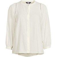 Lands' End Women's Linen Blend Lace Detail Blouse in Ivory | Size: 10-12