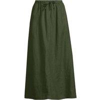 Lands' End Women's Plus Drawstring Linen Skirt in Dark Green | Size: 12