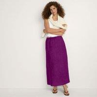 Lands' End Women's Plus Drawstring Linen Skirt in Royal | Size: 12