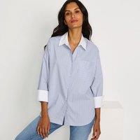Lands' End Women's Long Sleeve Shirt in Navy | Size: 16-18