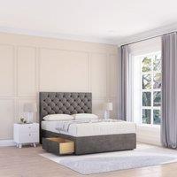 Sloomy Mayfair Divan Bed Base No Drawers & 54" Floor Standing Headboard in Grey | Size: King