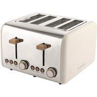 Hamilton Beach Scandi 4 Slice Toaster Matte Cream with Wood Effect