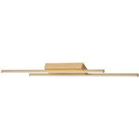 Happy Homewares Designer Metal Kitchen LED 89cm Ceiling Light Fitting in Gold