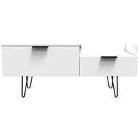 Ready Assembled 2 U Fuji TV Console Unit (Ready Assembled) in White