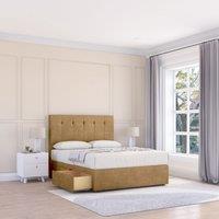 Sloomy Highbury Divan Bed Base No Drawers & 54 Floor Standing Headboard in Bronze | Size: Super King