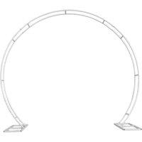 Neel Blue Dual Circle Arch Stand Party Background Decoration Metal Arch Frame Garden Arbors - 2.6m x 2.2m in White