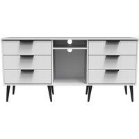 Ready Assembled 2 U Fuji 6 Drawer Sideboard (Ready Assembled) in White