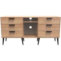 Ready Assembled 2 U Fuji 6 Drawer Sideboard (Ready Assembled) in Natural