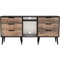 Ready Assembled 2 U Fuji 6 Drawer Sideboard (Ready Assembled) in Walnut