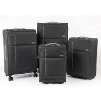 A2B Odyssey Soft Sided Suitcase Set - 4 Piece Lightweight Luggage in Charcoal | Size: 4 Pack