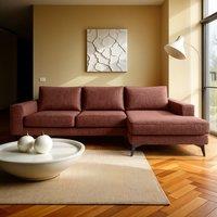 Abakus Direct Venice Corner Right Sofa with Deep Seats & Extra-wide Padded Arms in Burgundy