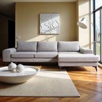 Abakus Direct Venice Corner Right Sofa with Deep Seats & Extra-wide Padded Arms in Grey