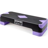 Core Balance Aerobic Stepper Platform Adjustable Exercise Step Board 2 Level in Purple
