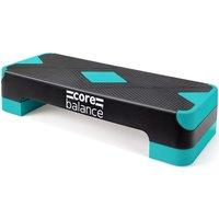 Core Balance Aerobic Stepper Platform Adjustable Exercise Step Board 2 Level in Teal