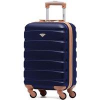 Flight Knight 55x35x20cm Cabin Carry Bag Hard Shell Suitcase 100+ Airline Approved in Mid Navy