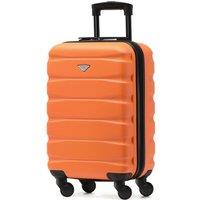 Flight Knight 55x35x20cm Cabin Carry Bag Hard Shell Suitcase 100+ Airline Approved in Orange