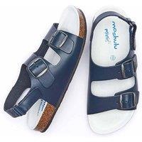 Moshulu 'Mini Palme Waxy' Cork Footbed Sandals in Navy | Size: 1
