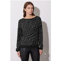 Star by Julien Macdonald Women's Animal Diamante Embellished Jumper in Black | Size: 14
