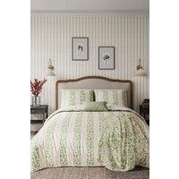Helena Springfield 'Oak Stripe' Cotton Duvet Cover Set in Green | Size: King