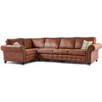 Furnishings For Less UK Oakland Tan Chesterfield 5 Seater L Shape Large Corner Sofa