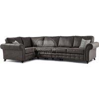 Furnishings For Less UK Oakland Charcoal Chesterfield 5 Seater L Shape Large Corner Sofa
