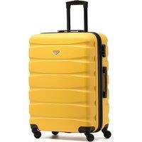 Flight Knight 25 Medium Suitcase Check-in Hold Luggage Hard Shell 4 Wheels TSA Lock in Yellow