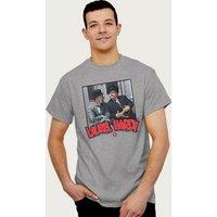 Laurel And Hardy Men's Stan Laurel & Oliver Hardy Comedy Duo T-Shirt in Mid Grey | Size: XL