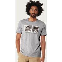 Laurel And Hardy Men's Stan Laurel & Oliver Hardy Retro B&W Photo T-Shirt in Mid Grey | Size: Medium