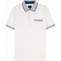 Enorsia Men's Regular Fit Birdseye Textured Short Sleeves Polo Shirt in White | Size: Large