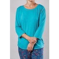 Moshulu Women's 'Wonder 2' Soft Cotton Pyjama Top in Jade | Size: Medium