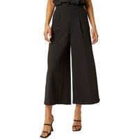 Roman Women's Wide Leg Premium Stretch Culottes in Black | Size: 14