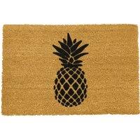 Artsy Mats Pineapple doormat - Regular 60x40cm in Black | Size: 40 cm x 60 cm