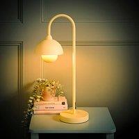 ValueLights Tilly Pastel Arched Dome Shade Metal Table Lamp with LED Bulb in Yellow