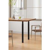 Living and Home 72cm/28.35 inch 4Pcs Black Round Metal Table Legs w/ Plastic Foot Pads Furniture Replacement Legs for Dining Table Dressing Table