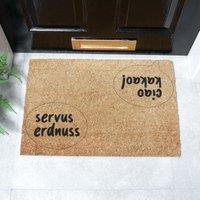 Artsy Mats Servus Erdnuss Doormat (60 x 40cm) in Brown | Size: 90 cm x 60 cm