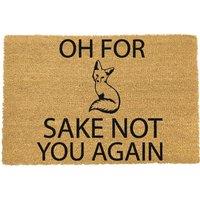 Artsy Mats For Fox Sake Doormat - Regular 60x40cm in Black | Size: 40 cm x 60 cm