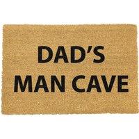 Artsy Mats Dad's Man Cave Doormat - Regular 60x40cm in Black | Size: 40 cm x 60 cm