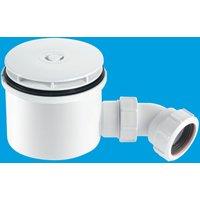 McAlpine ST90WH10-HP2 90mm x 50mm Water Seal Shower Trap with 1.5" Outlet Hi in White