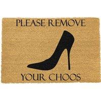 Artsy Mats Remove your Choos Doormat - Regular 60x40cm in Black | Size: 40 cm x 60 cm