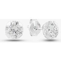 T.H.Baker Women's 9ct White Gold Cubic Zirconia Stud Earrings 5.58.4969 in Silver