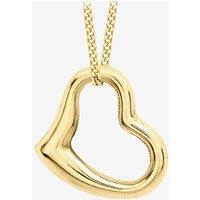 T.H.Baker Women's 9ct Yellow Gold Open Heart Necklace 1.61.4243 | Size: 18 inches