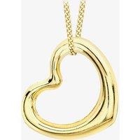 T.H.Baker Women's 9ct Yellow Gold Open Heart Necklace 1.61.8659 | Size: 18 inches