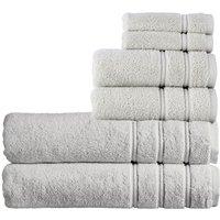 CHRISTY 'Antalya' 100% Turkish Cotton 6 Piece Luxury Bath Sheet Set in Light Grey