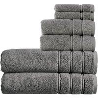 CHRISTY 'Antalya' 100% Turkish Cotton 6 Piece Luxury Bath Sheet Set in Grey