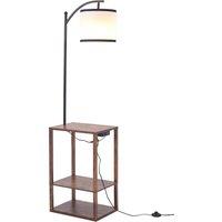 Modern Metal Floor Lamp Side Table 2 In 1