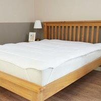 Early's of Witney 'Sateen Stripe' Mattress Topper in White | Size: Double