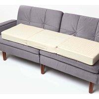 Homescapes Cotton Orthopaedic Foam 3 Seater Booster Cushion in Cream