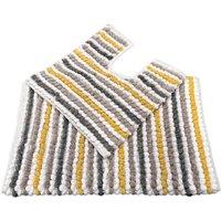 Allure Bath Fashions Chunky Bobble Striped Two Piece Bath Mat Set in Mustard