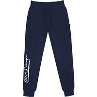 Plein Sport Men's Large Signature Logo Navy Blue Sweatpants