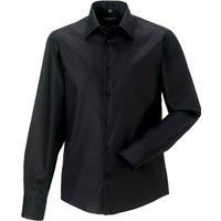 Russell Men's Ultimate Non-Iron Tailored Long-Sleeved Formal Shirt in Black | Size: 19.5 in